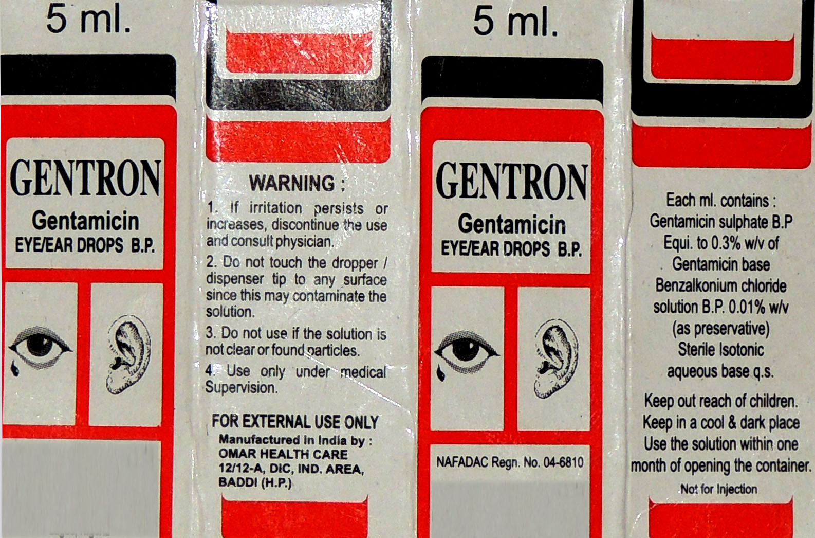 Gentron ear and eye drops